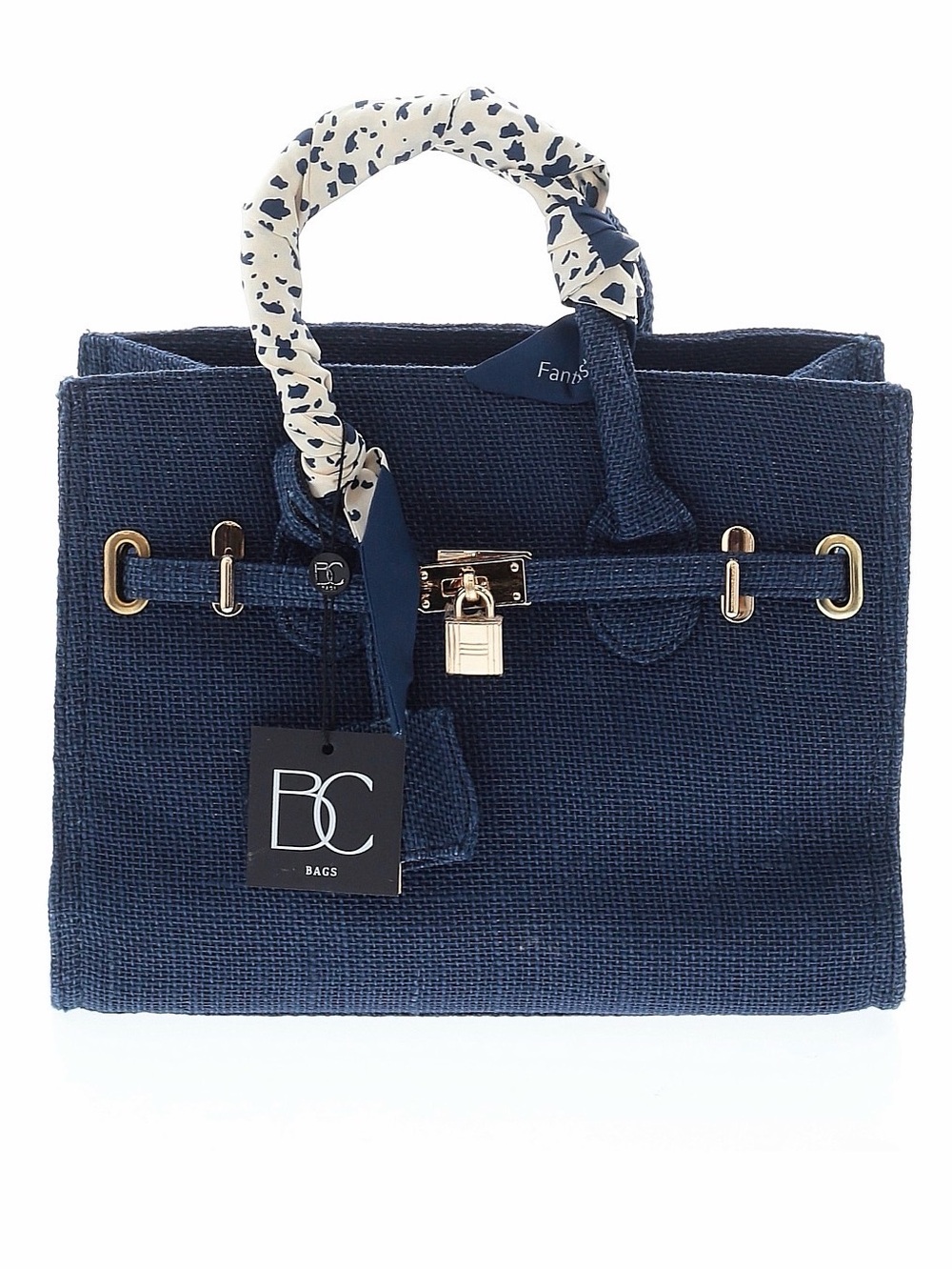 BC Handbags Blue Woven Scarf-Accent Satchel Crossbody Bag – NWT